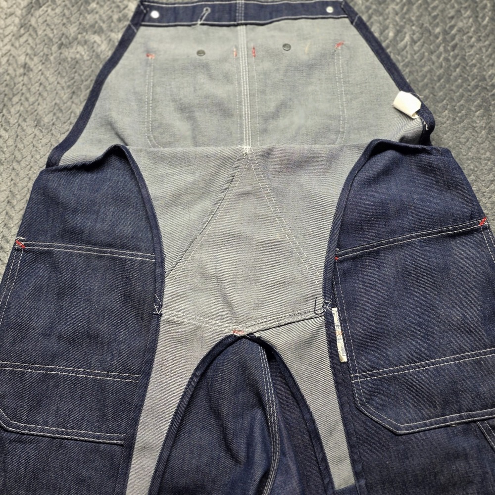 Vintage Montgomery Ward Sanforized Denim Bib Overalls Men's 42x29 Union Made USA - Picture 14 of 16